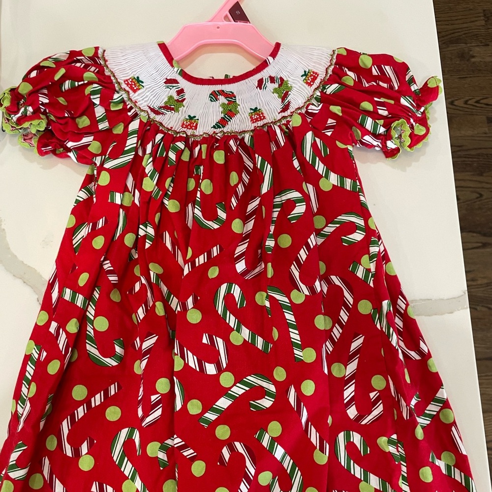 3T girls smocked Christmas dress